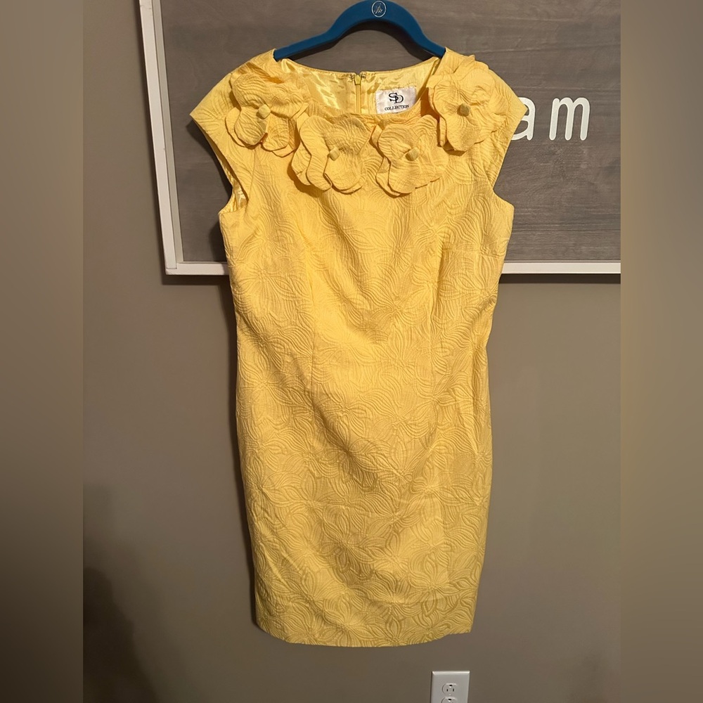 EUC SD Collection Yellow Sleeveless Dress! Size 12